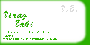 virag baki business card